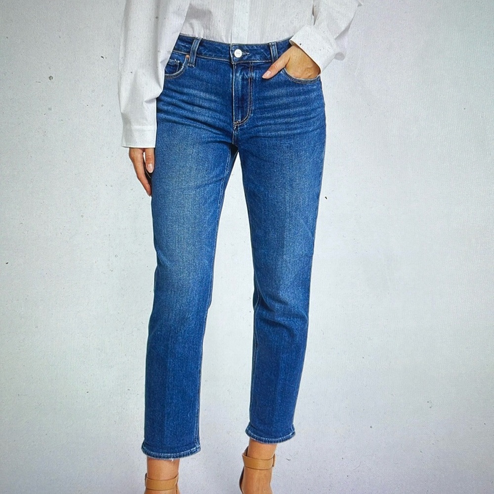 Paige Brigitte Slim Boyfriend Mid-Rise Jean in Roam size 29
